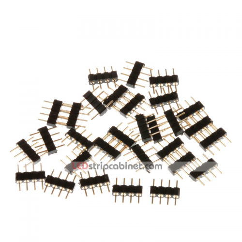 4 Pin Connector Male for RGB LED Strip Lights - 30pcs