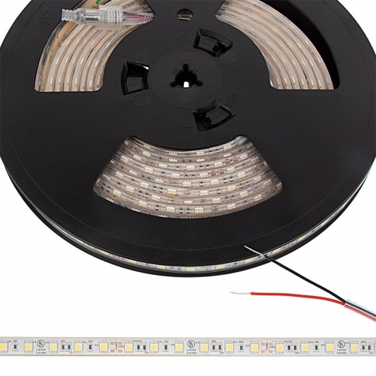 5m White LED Strip Light - Radiant Series LED Tape Light - 24V - IP68 Waterproof - Click Image to Close