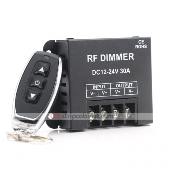 Single Color LED Dimmer - Wireless RF Remote Controller -30 Amps - Click Image to Close