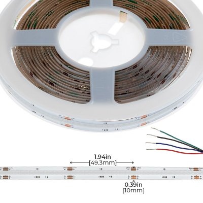 5m RGB COB LED Strip Light - COB Series LED Tape Light - IP20 - 24V