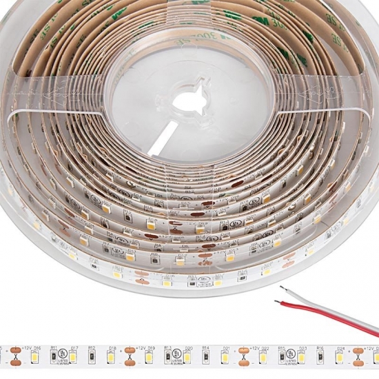 5m White LED Strip Light - HighLight Series Tape Light - 12V / 24V - IP20 - Click Image to Close