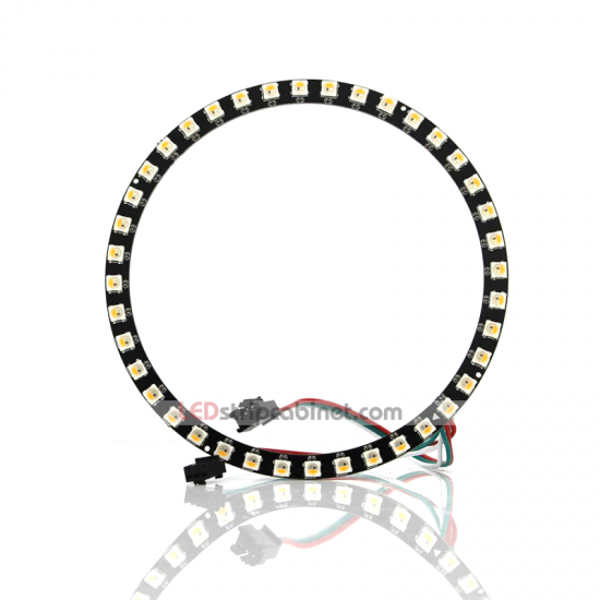 NeoPixel Ring-40 X 5050 RGBW LED W/Integrated Drivers,Cool White ~ 6500K - Click Image to Close