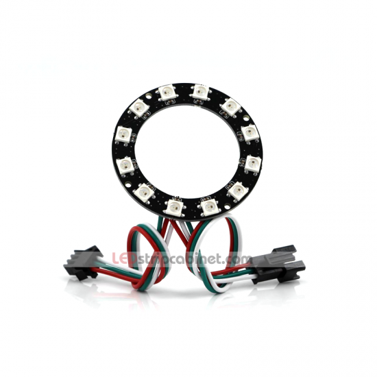 NeoPixel Ring - 12 x 5050 RGB LED with Integrated Drivers - Click Image to Close