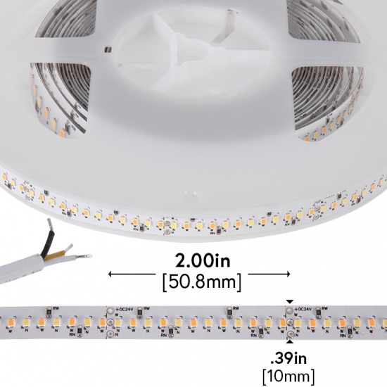 2016 Tunable White LED Strip Light/Tape Light - 24V - IP20 - 511 Lumens/ft - NFLS-VCTH1200 - Click Image to Close