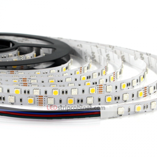 RGBW LED Strip 12V w/ White and Multicolor LEDs,265 Lumens/ft. - Click Image to Close