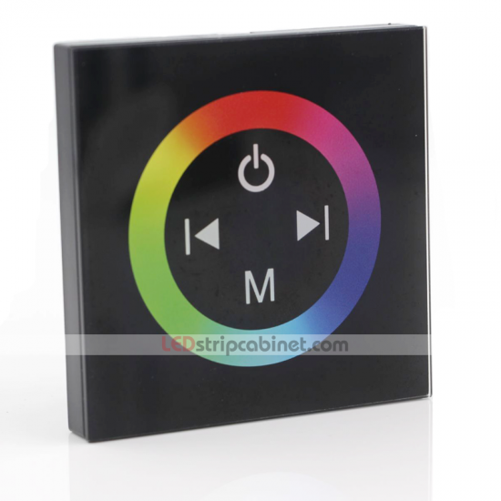 Wall-mounted RGB LED Touch Wheel Controller - DC12-24V - Click Image to Close