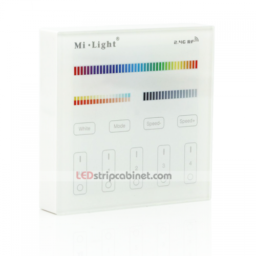 MiLight 4-Zone RGB+CCT Wall-Mounted Smart Touch LED Controller