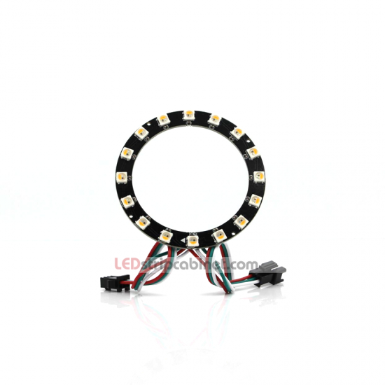 NeoPixel Ring-16 x 5050 RGBW LED w/Integrated Drivers,Cool White ~ 6500K - Click Image to Close