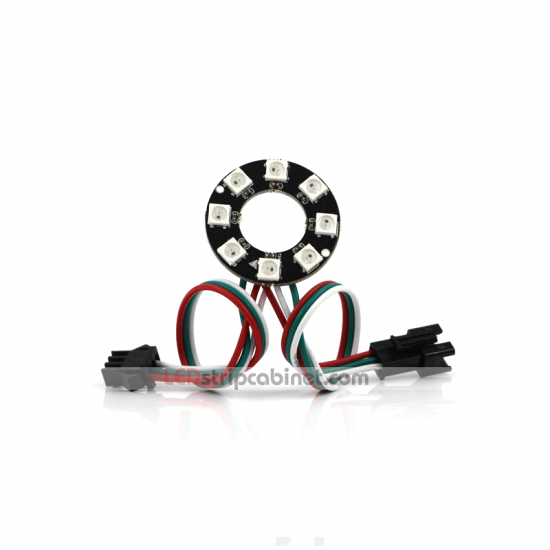 NeoPixel Ring - 8 X 5050 RGB LED With Integrated Drivers - Click Image to Close