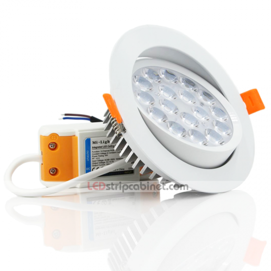 9W RGB+CCT LED Ceiling Spotlight - Dimmable - 700 Lumens - Click Image to Close