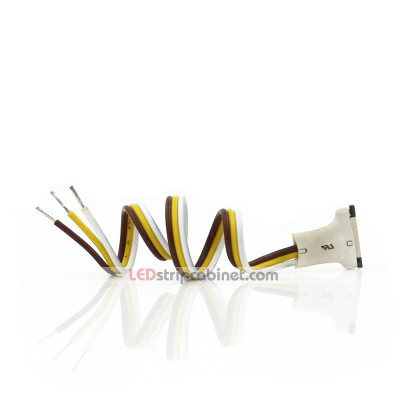 3 Contact 10mm Flexible Light Strip Pigtail Connector