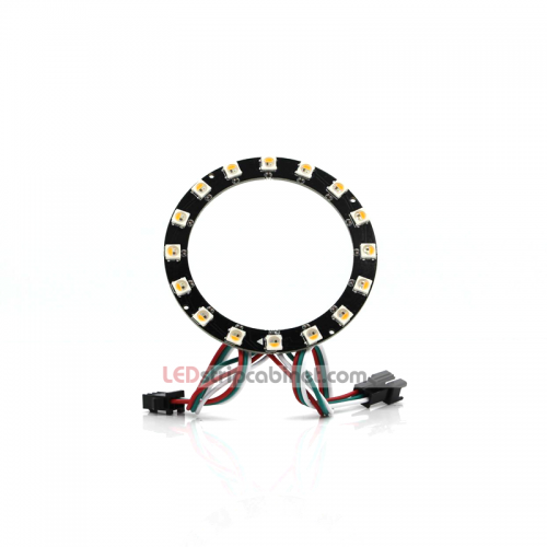 NeoPixel Ring-16 x 5050 RGBW LED w/Integrated Drivers,Warm White ~ 3500K