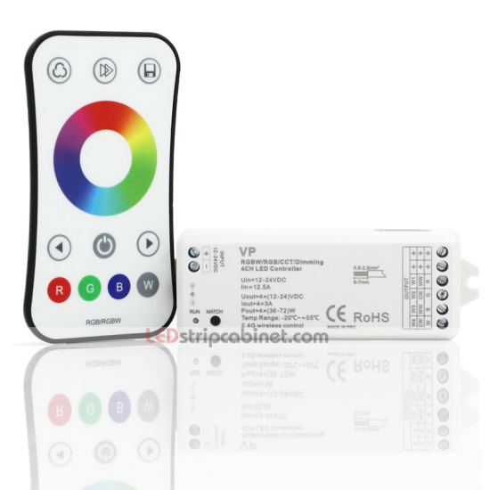 RGBW/RGB/CCT/Dimming 4CH LED Controller With Touch Remote - Click Image to Close