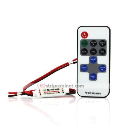 Single Color LED Controller with Dynamic Modes - RF Remote