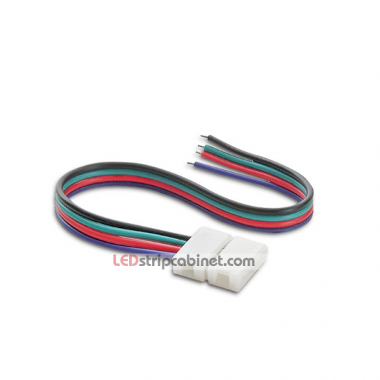 4 Pin 10mm RGB Flexible Light Strip Pigtail Connector Clamp - Click Image to Close