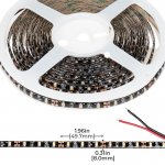 5m Single Color LED Black PCB Strip Light - Eco Series Tape Light - Dimmable - 12V - IP64 - 3000K / 4000K / 6500K