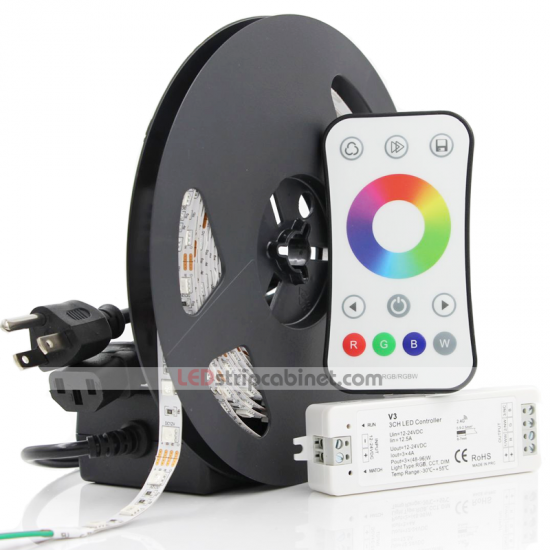 RGB LED Strip Light Kit - 12V LED Tape Light,244 Lumens/ft. - Click Image to Close
