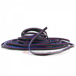 22 Gauge Wire - Four Conductor RGB Power Wire - 1 Meter