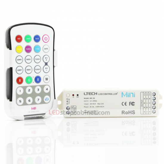 RGBW RF LED Controller Bespoke Colour (Colour Save) with Remote - Click Image to Close