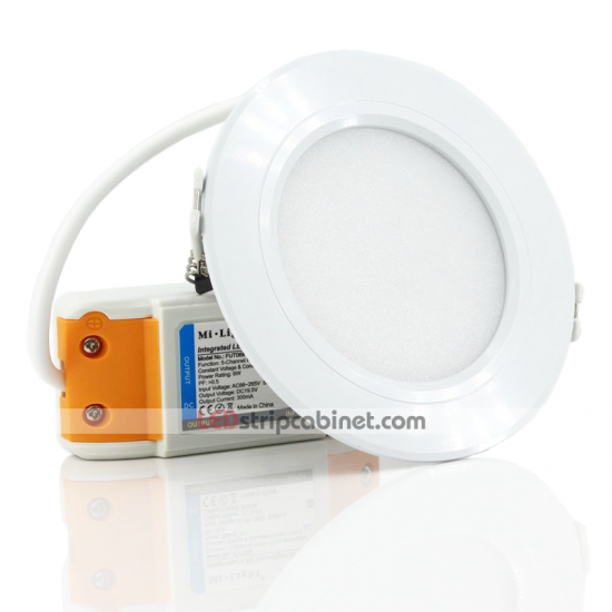 6W RGB+CCT LED Downlight Fixture - Dimmable - 600 Lumens - Click Image to Close