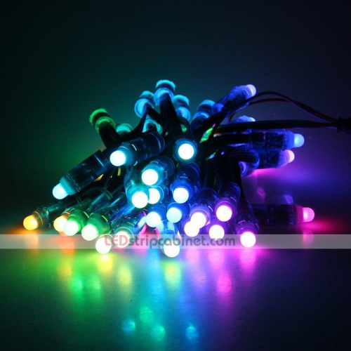 12mm Diffused Digital RGB LED pixel string light 50pcs