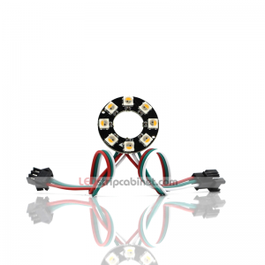 NeoPixel Ring-8 x 5050 RGBW LED w/Integrated Drivers,Warm White ~ 3500K