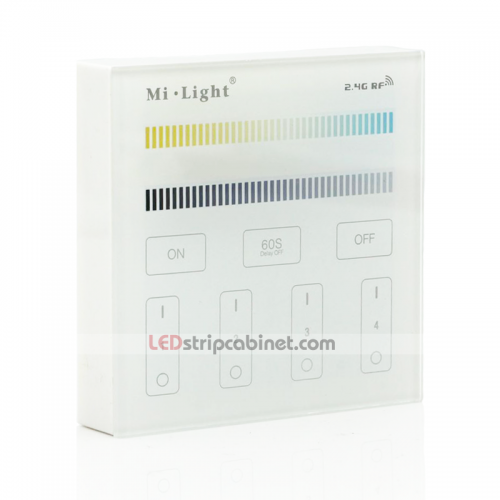 MiLight 4-Zone CCT Wall-Mounted Smart Touch Panel LED Controller
