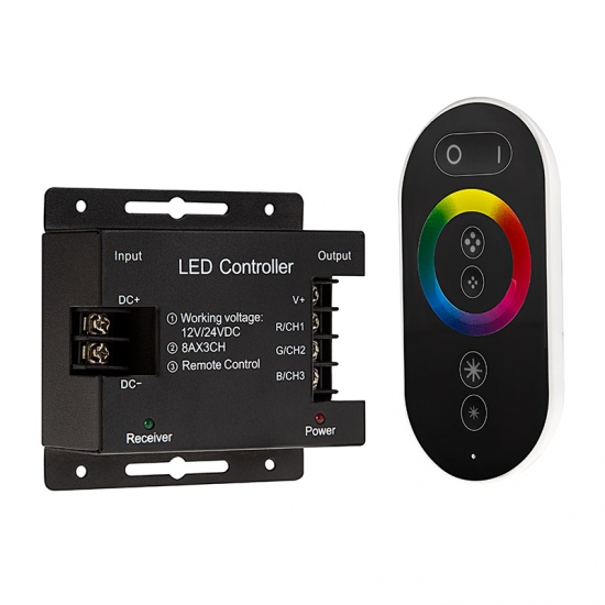 RGB LED Controller - Wireless RF Touch Color Remote - Click Image to Close