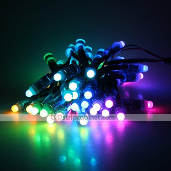 12mm Diffused Digital RGB LED pixel string light 50pcs - Click Image to Close