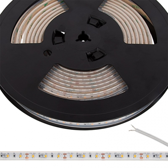 5m White LED Strip Light - HighLight Series Tape Light - 12V / 24V - IP67 Waterproof - Click Image to Close