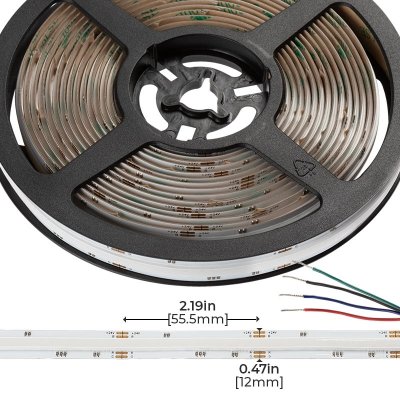 5m RGB COB LED Strip Light - COB Series LED Tape Light - 24V - IP20