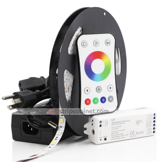 RGBW LED Strip Kit,12V LED Tape Multicolor LEDs,265 Lumens/ft. - Click Image to Close