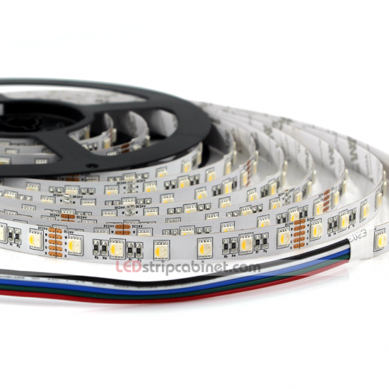 RGBW LED Strip w/ White and Multicolor LEDs,430 Lumens/ft - 24V - Click Image to Close